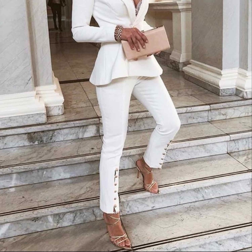 MISHA COLLECTION High Rise Ivory Sally Pant size 4